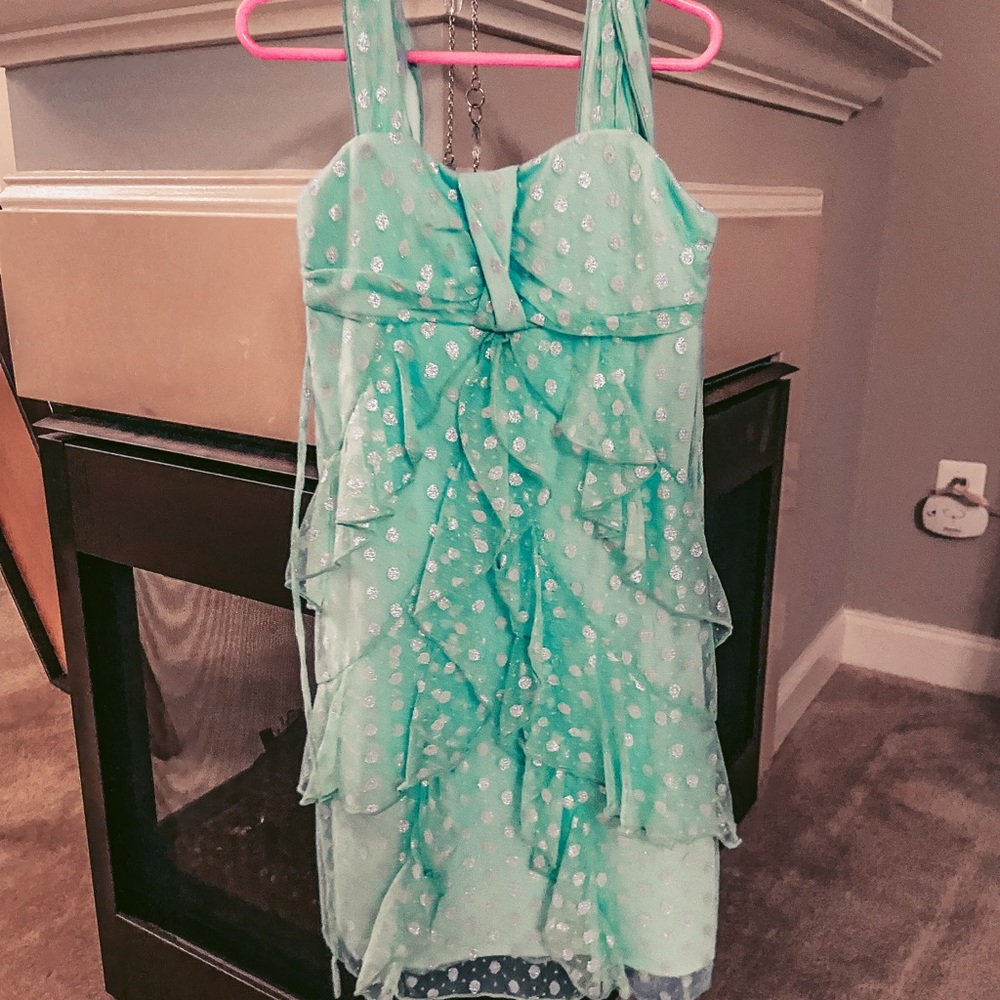 3/$25 NWOT Polka Dot Aqua Dress
